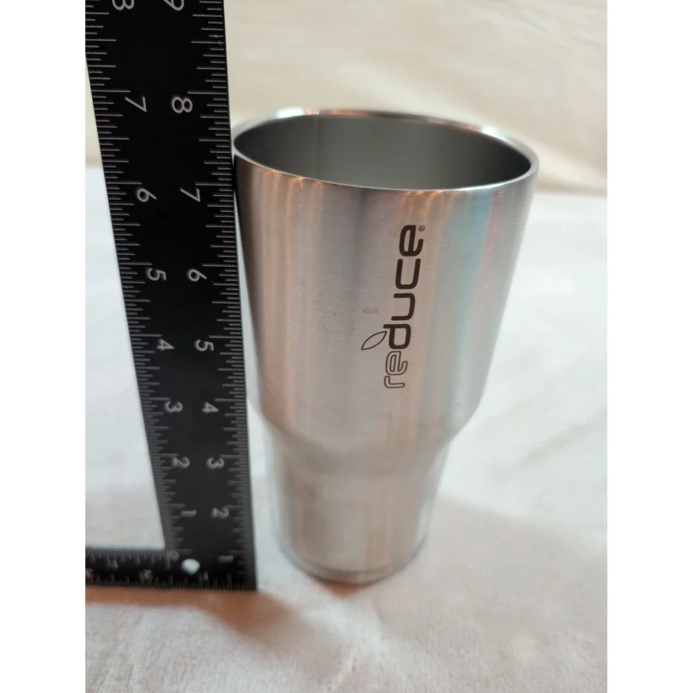 Reduce 30oz Vacuum Insulated Stainless Steel Tumbler Cup Brushed Silver No‎ Lid